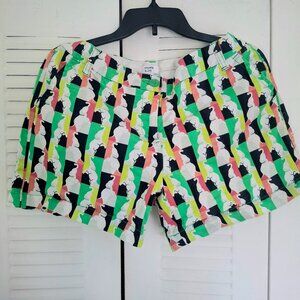 Crown & Ivy Elephant Print Shorts Women’s Size 10 Multicolor